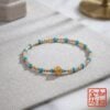藍韻玫瑰・清新黃金手鍊